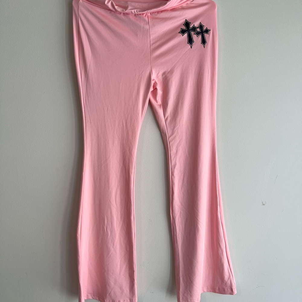 Jil Sander Pink Kids Bottoms with Cross Design